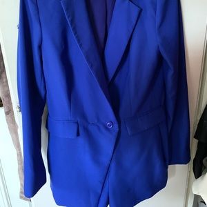 Royal blue blazer romper